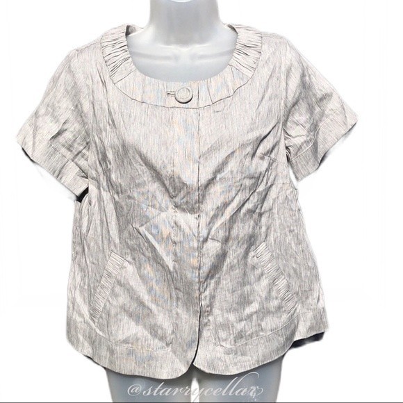 Mossimo Short Sleeve LINEN blend jacket - Picture 1 of 15